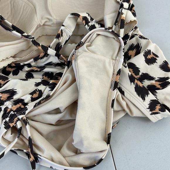 kona Sol Cheetah Print Medium Coverage One Piece Swim Suit Size L - Picture 12 of 12
